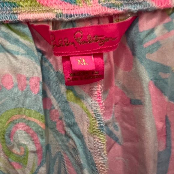 Lilly Pulitzer Bal Harbour Mid-Rise Palazzo Pants Multi Carnivale Coral sz XL - Picture 2 of 7